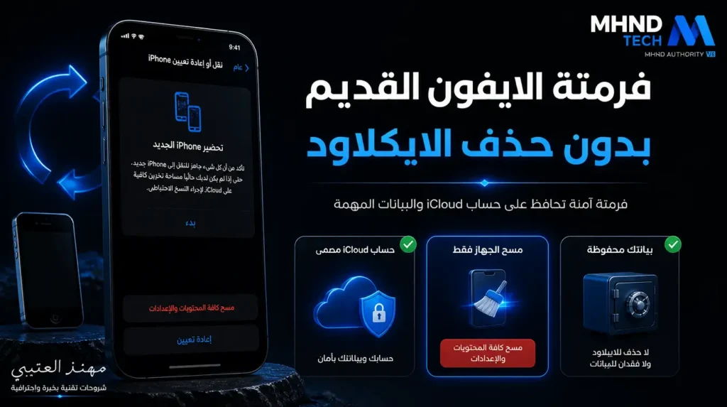 فرمتة الايفون القديم بدون حذف الايكلاود - مهند العتيبي